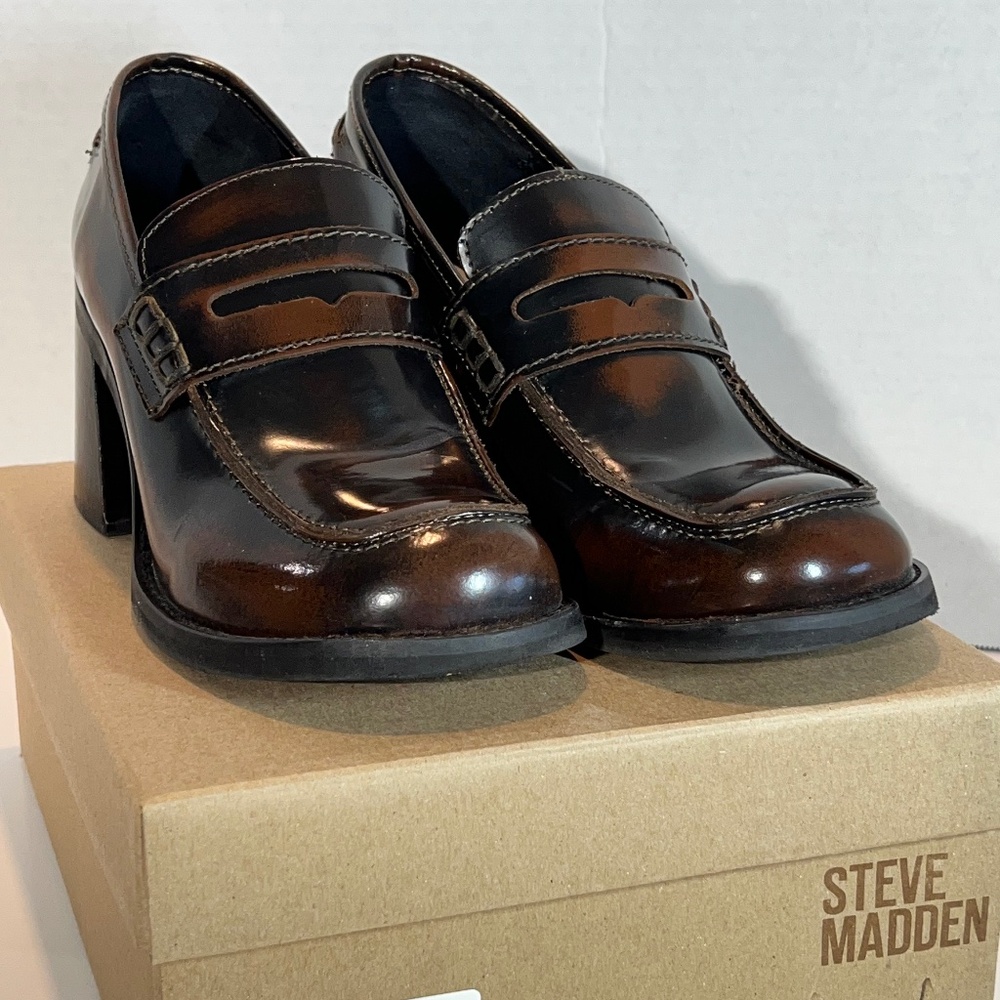 Steve Madden Women's Universe Block-Heel Tailored Loafers